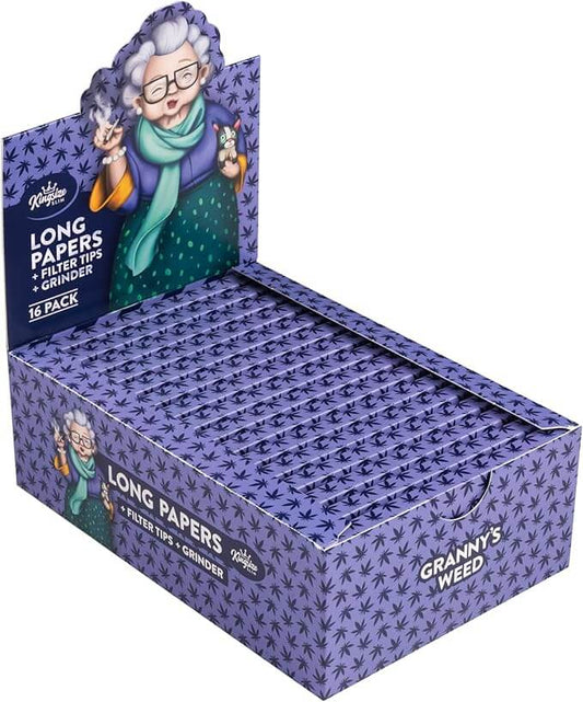 Granny’s All-in-One Long Papers Set – Zellstoff + Tips + Grinder Card