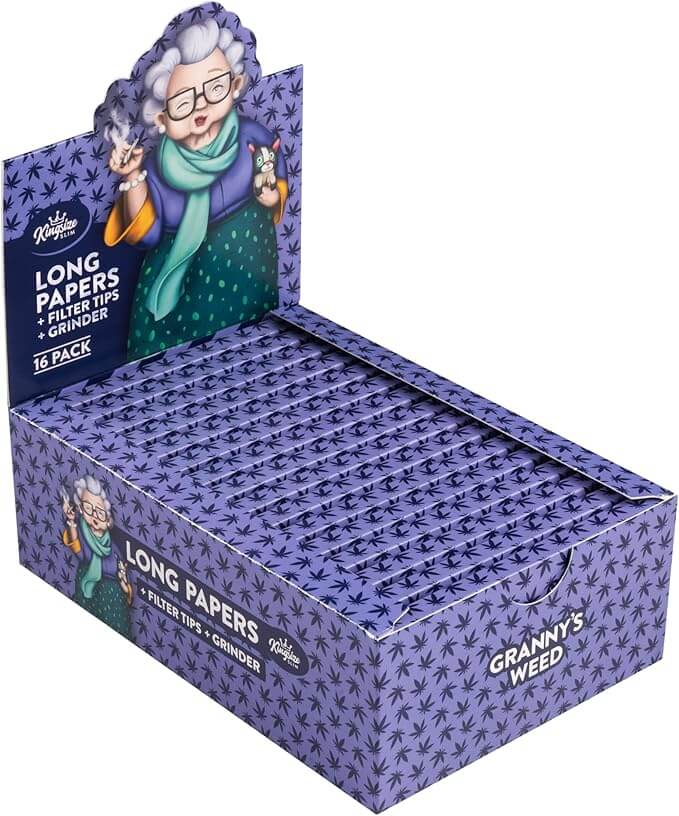 Granny’s All-in-One Long Papers Set – Zellstoff + Tips + Grinder Card
