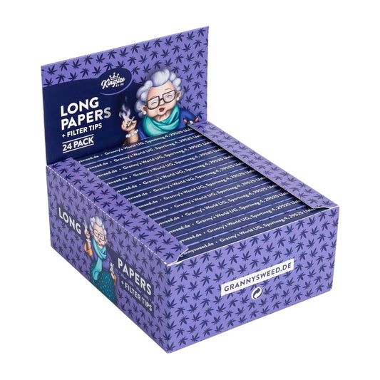 Granny's Slim Long Papers mit Filtertips Lila